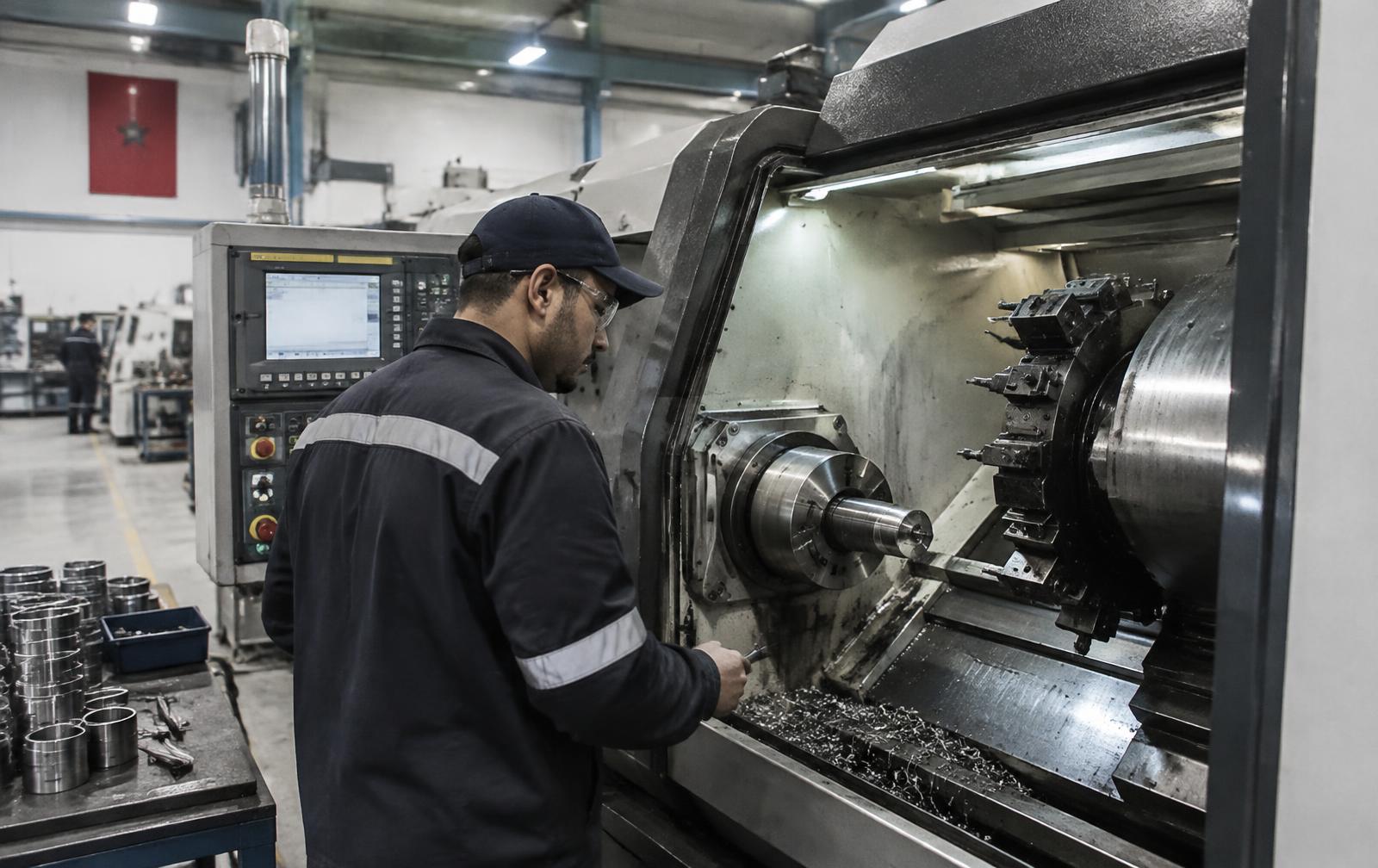 Atelier industriel avec réseau d’extraction
