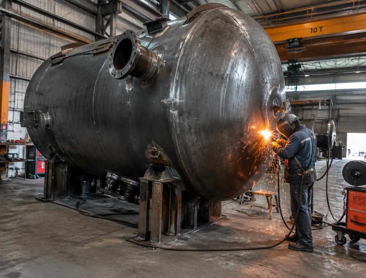 Fabrication de structure de convoyeur en atelier